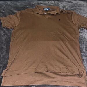 Mens Polo by Ralph Lauren Brown Polo Shirt Size Large